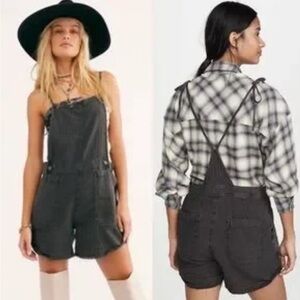 Women's Black Overalls